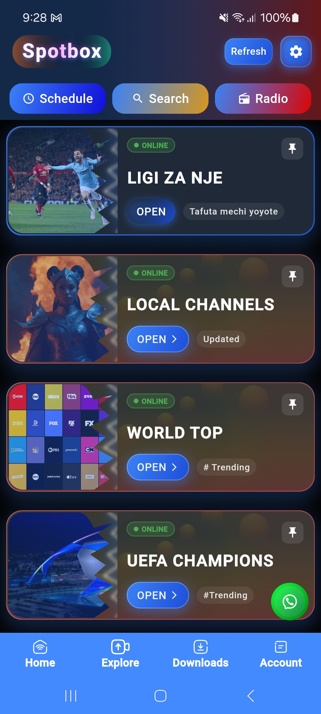 SpotBox Live App Preview